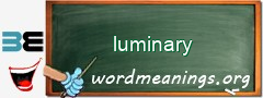WordMeaning blackboard for luminary